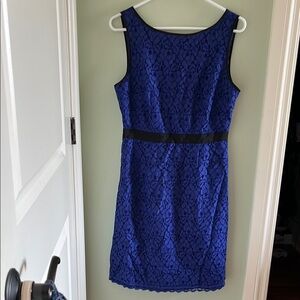 Elegant Blue Lace Dress